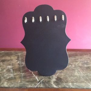 Chalkboard display with hooks